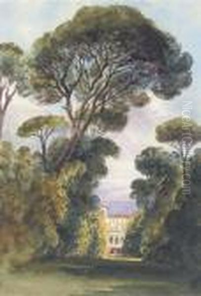 The Casino Of The Villa Borghese Oil Painting by Harriet Cheney