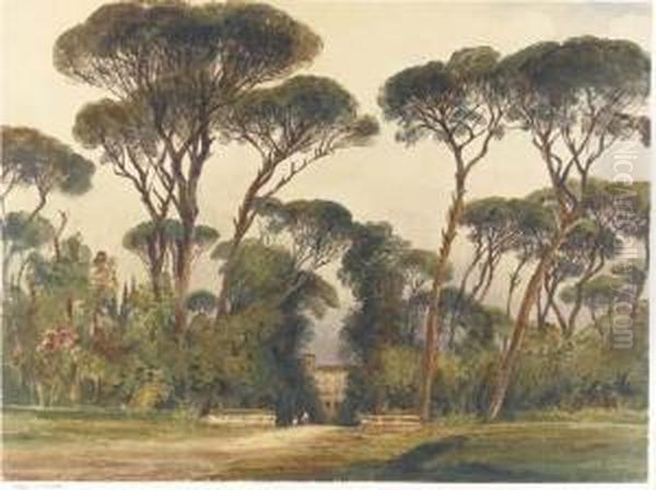 Villa Borghese, Rome Oil Painting by Harriet Cheney