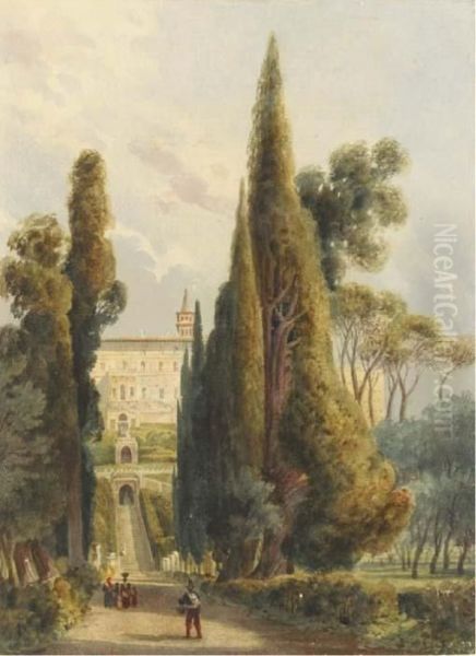 The Villa Borghese, Rome Oil Painting by Harriet Cheney