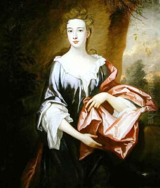 Portrait of Elizabeth Sherman Lady Vincent Oil Painting by Sir Godfrey Kneller