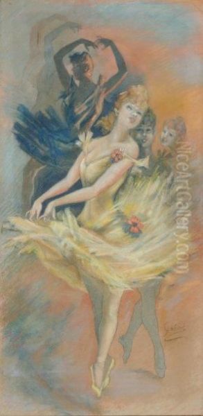 Danseuses Oil Painting by Jules Cheret