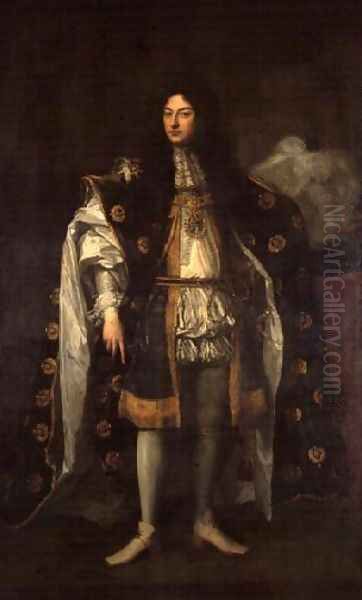 John Drummond 1st Earl of Melfort Secretary of State for Scotland Oil Painting by Sir Godfrey Kneller