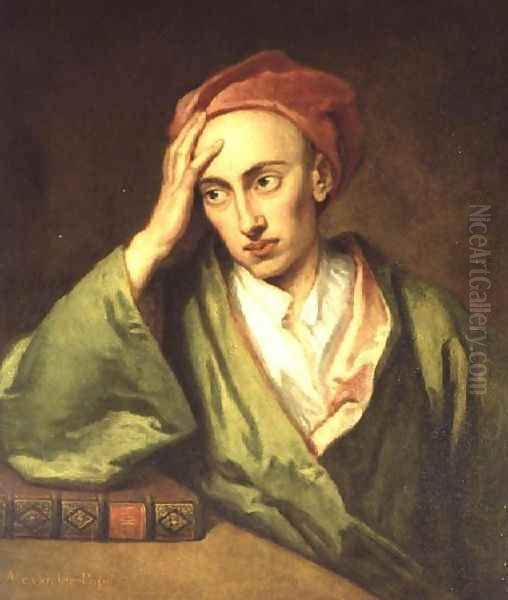 Portrait of Alexander Pope 2 Oil Painting by Sir Godfrey Kneller