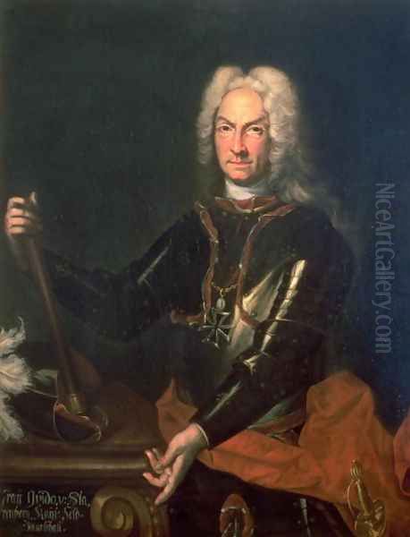 Field Marshall Count Guidobald von Starhemberg 1654-1737 Austrian military commander in Spain during the War of The Spanish Succession Oil Painting by Sir Godfrey Kneller