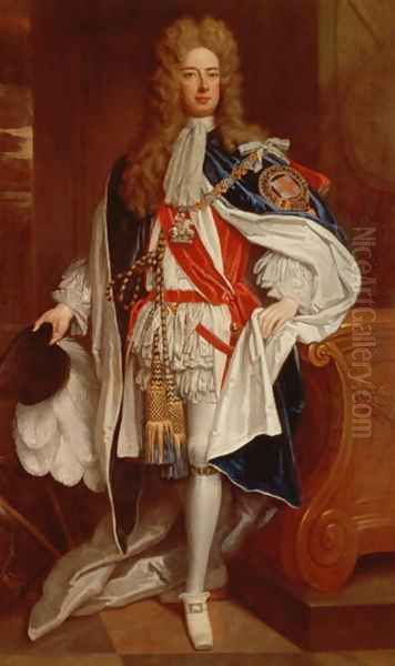 The Duke of Marlborough in Garter Robes Oil Painting by Sir Godfrey Kneller