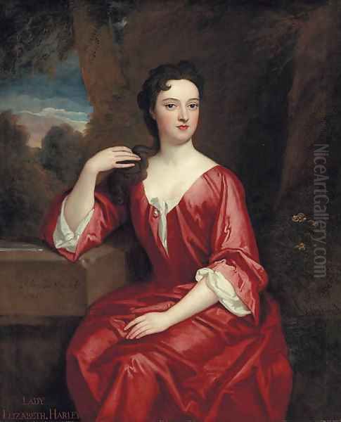 Portrait of Lady Elizabeth Harley, Marchioness of Carmarthen Oil Painting by Sir Godfrey Kneller