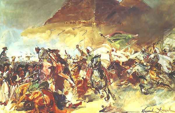 Battle of the Pyramids Oil Painting by Wojciech Kossak