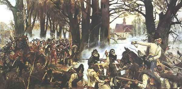 Battle of Raszyn Oil Painting by Wojciech Kossak