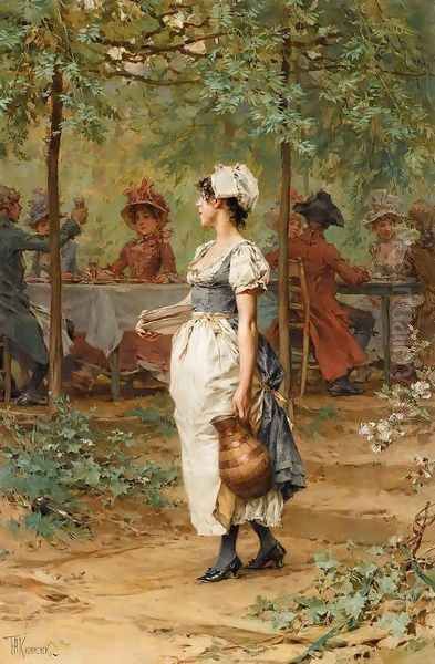 Glance Exchanged Oil Painting by Frederick Hendrik Kaemmerer