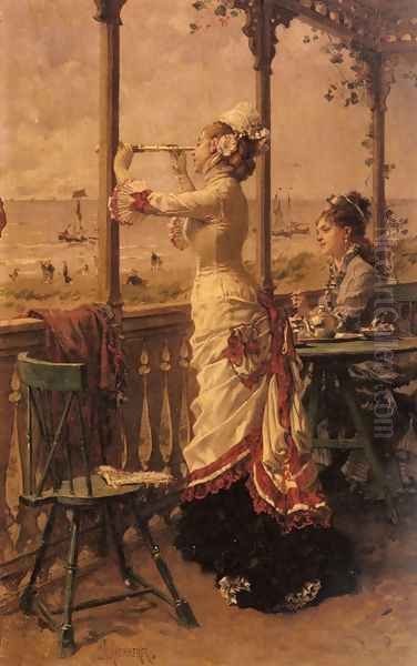 On The Lookout Oil Painting by Frederick Hendrik Kaemmerer