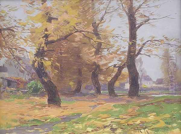 Autumn Landscape II Oil Painting by Roman Kochanowski