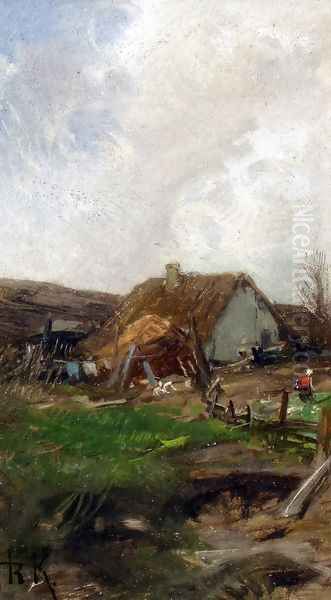 Farm II Oil Painting by Roman Kochanowski