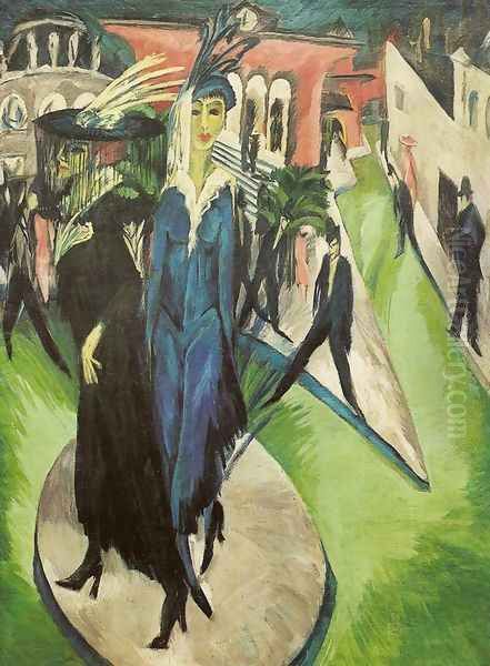 Potsdamer Platz Oil Painting by Ernst Ludwig Kirchner