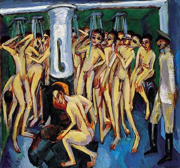 Artillerymen Oil Painting by Ernst Ludwig Kirchner