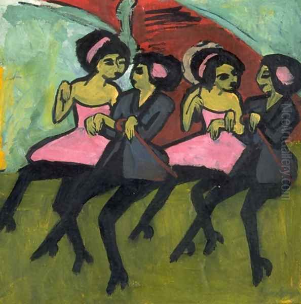 Panama Girls Oil Painting by Ernst Ludwig Kirchner