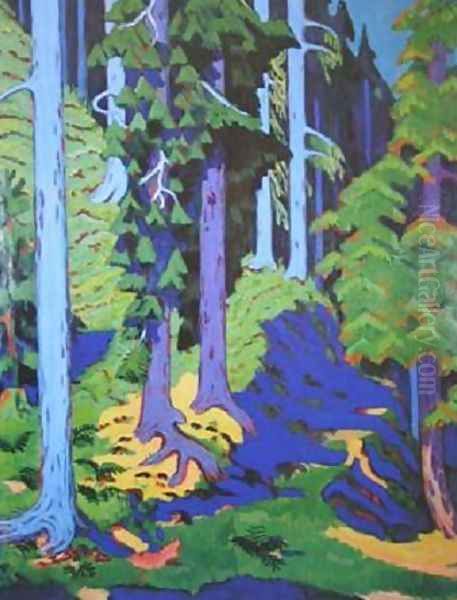 Inside the Forest Oil Painting by Ernst Ludwig Kirchner