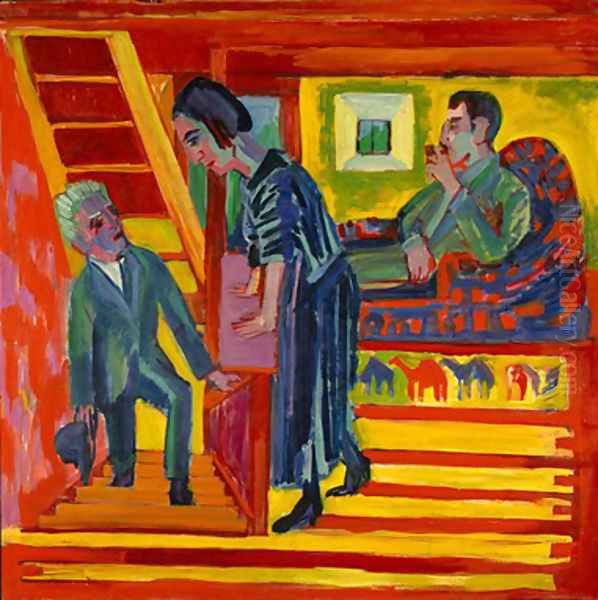 The Visit Oil Painting by Ernst Ludwig Kirchner