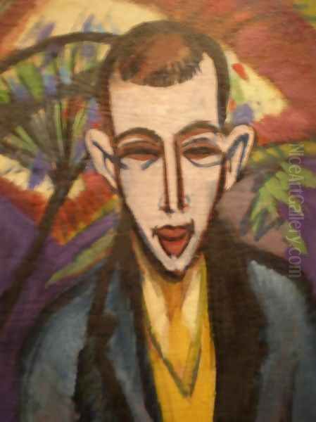 Portrait of Poet Guthmann Oil Painting by Ernst Ludwig Kirchner