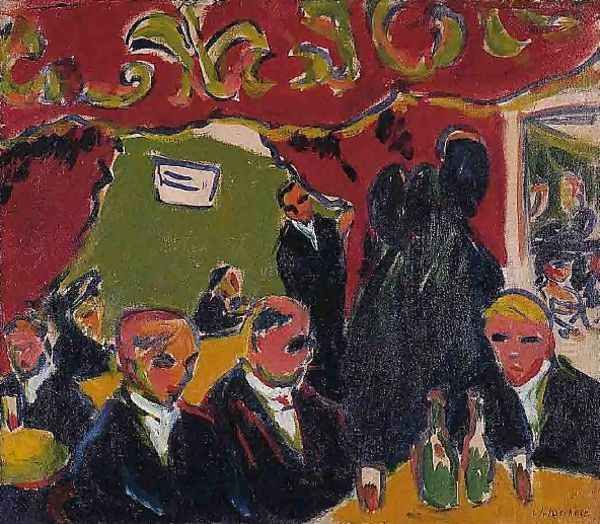 Tavern Oil Painting by Ernst Ludwig Kirchner