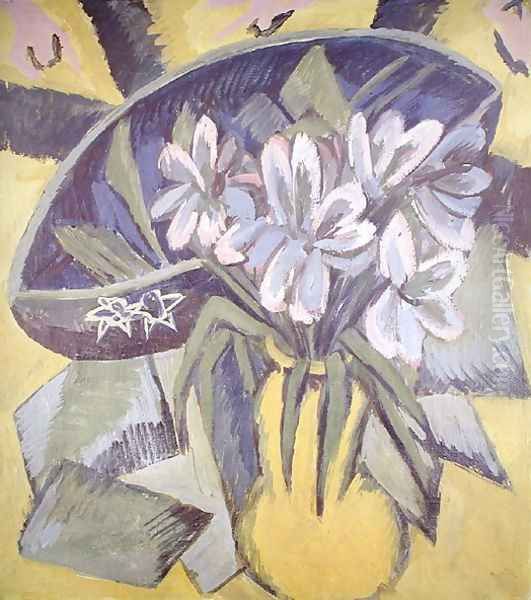 Flower Still Life with Tulips Oil Painting by Ernst Ludwig Kirchner