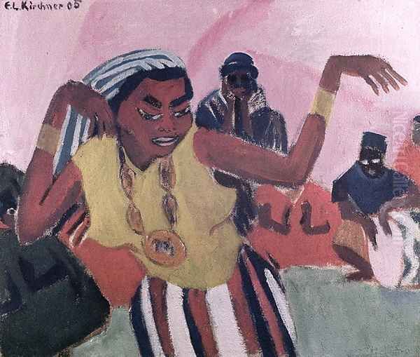 Black Dancer Oil Painting by Ernst Ludwig Kirchner