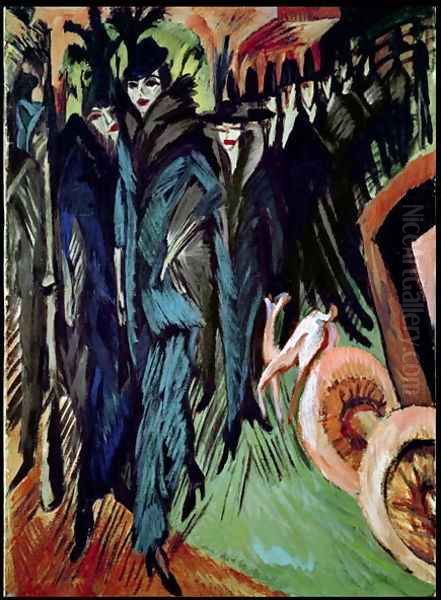 Friedrichstrasse Oil Painting by Ernst Ludwig Kirchner