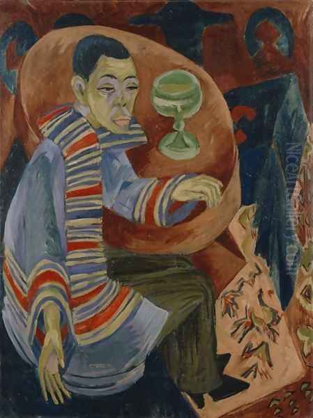 The Drinker Oil Painting by Ernst Ludwig Kirchner