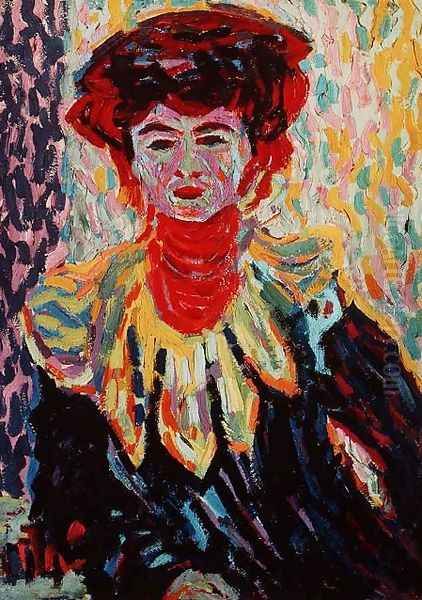 Dodo or Isabella with a Ruffed Collar Oil Painting by Ernst Ludwig Kirchner