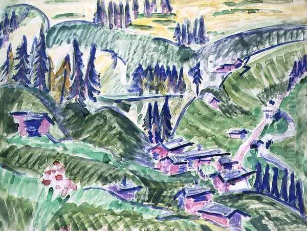 Landscape Oil Painting by Ernst Ludwig Kirchner