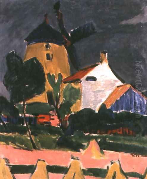 The Windmill Oil Painting by Ernst Ludwig Kirchner