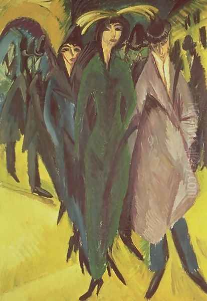 Women on the Street Oil Painting by Ernst Ludwig Kirchner