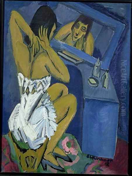 Woman before the Mirror Oil Painting by Ernst Ludwig Kirchner