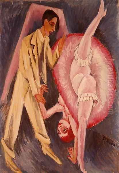 Dancing Couple Oil Painting by Ernst Ludwig Kirchner