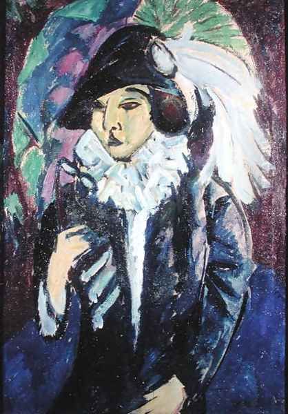 Lady in the Park Oil Painting by Ernst Ludwig Kirchner