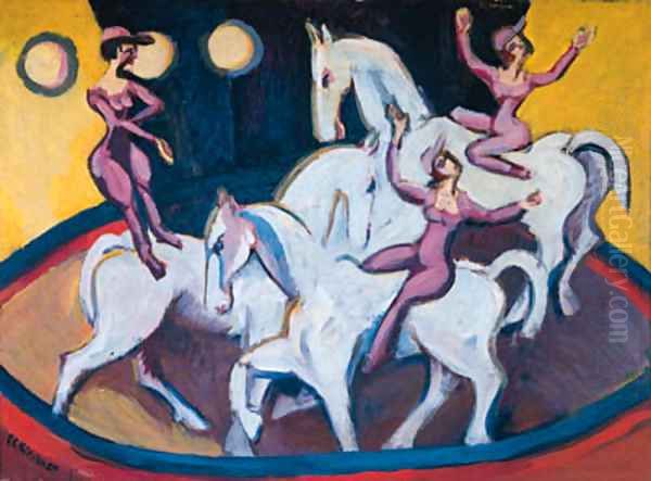 Jockeyakt Oil Painting by Ernst Ludwig Kirchner