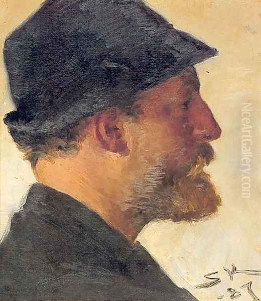 Viggo Johansen Oil Painting by Peder Severin Kroyer