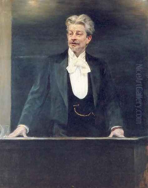 Georg Brandes Oil Painting by Peder Severin Kroyer