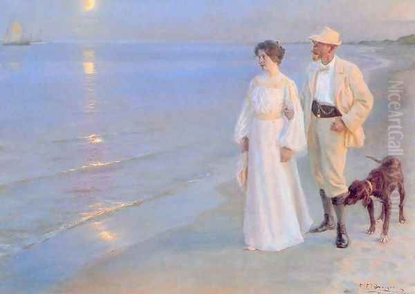 Tarde De Verano En Skagen Oil Painting by Peder Severin Kroyer