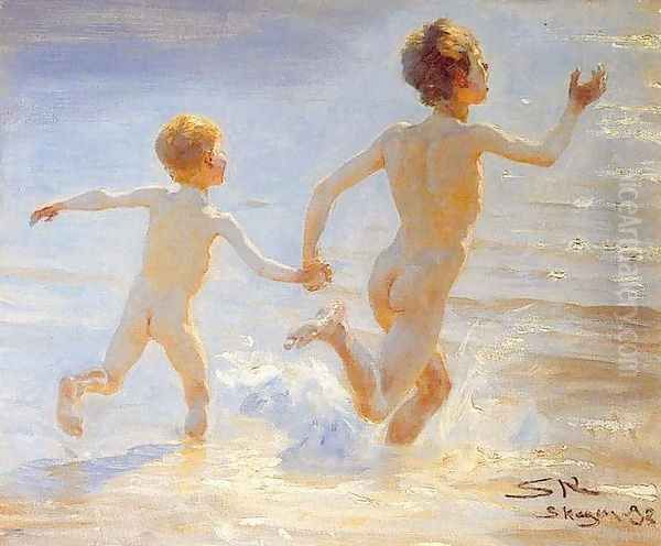 Playa De Skagen2 Oil Painting by Peder Severin Kroyer