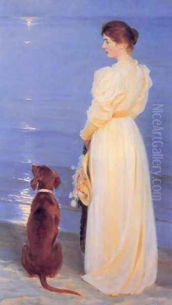 Tarde De Verano En Skagen2 Oil Painting by Peder Severin Kroyer