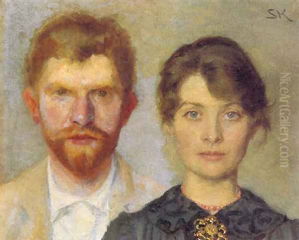 Retrato del matrimonio Oil Painting by Peder Severin Kroyer