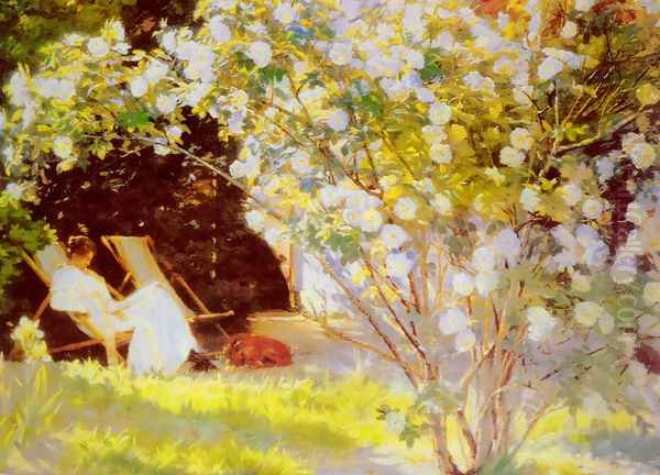 Les Roses Oil Painting by Peder Severin Kroyer