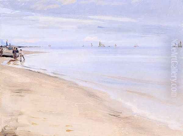 Playa De Skagen3 Oil Painting by Peder Severin Kroyer