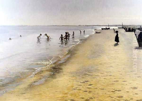 Día de verano en Skagen Oil Painting by Peder Severin Kroyer