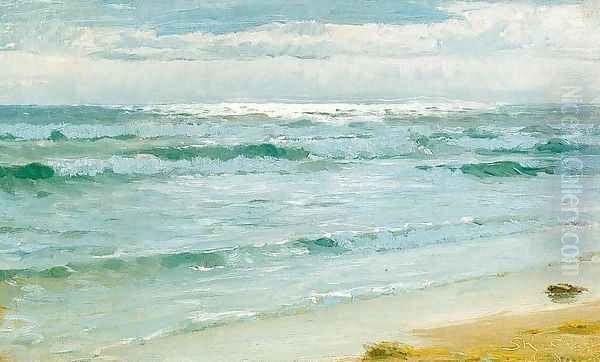 Mar en Skagen Oil Painting by Peder Severin Kroyer