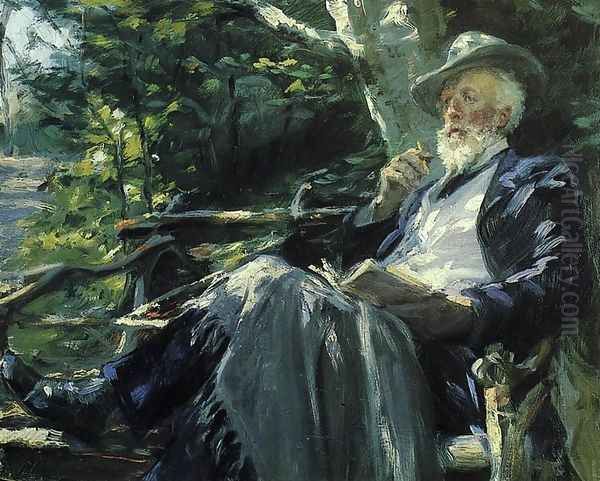 Portrait of Holger Drachmann Oil Painting by Peder Severin Kroyer