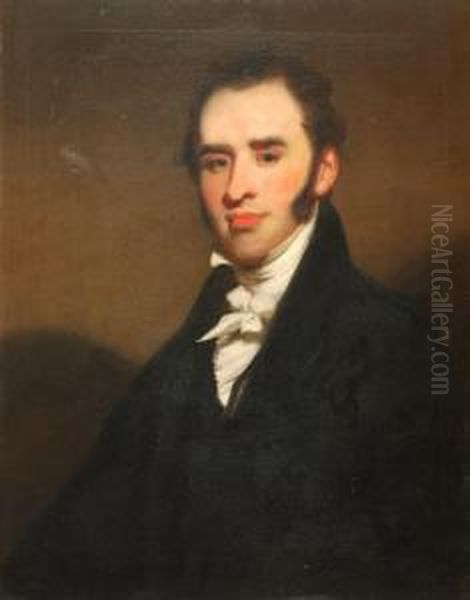 Portrait Of A Gentleman Seated Oil Painting by George Chinnery