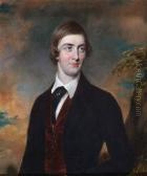 Portrait Of A Young Gentleman Oil Painting by George Chinnery