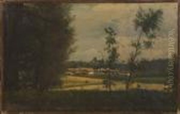 Vue De Chaville Oil Painting by Antoine Chintreuil