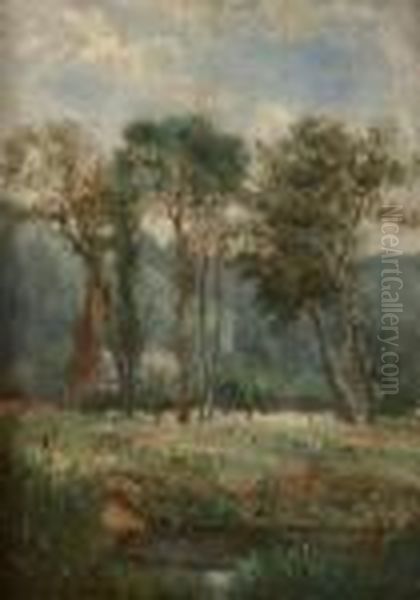 Sous Bois Oil Painting by Antoine Chintreuil